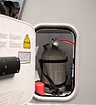Wohnwagen mit Gasflaschenfach